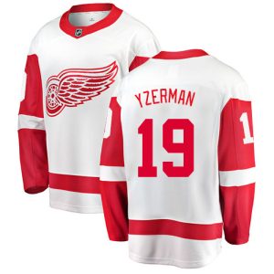 Herren Detroit Red Wings Eishockey Trikot Steve Yzerman #19 Breakaway Weiß Fanatics Branded Auswärts
